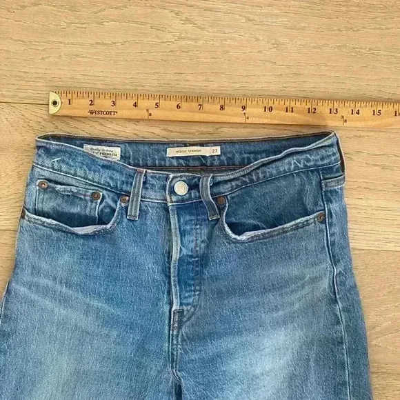 Levi’s Straight Wedgie Jeans Blue Size 27 - Picture 5 of 9
